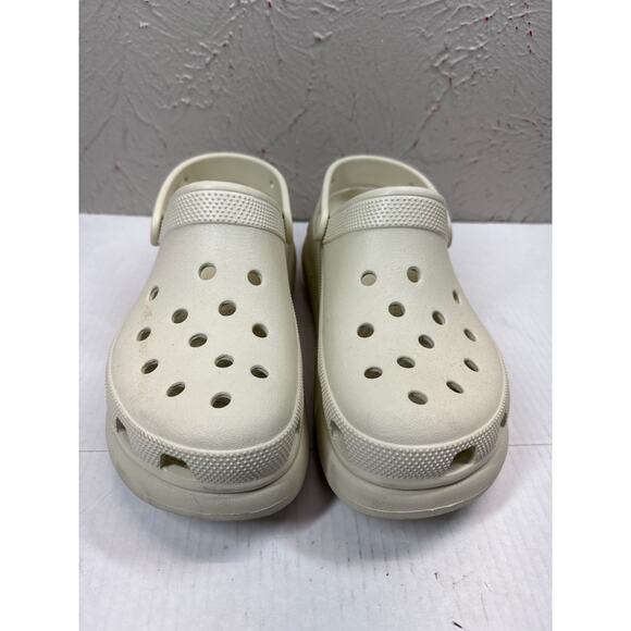 Crocs Classic Crush Platform Clog Bone Size Men 9 Women 11 - Picture 1 of 5